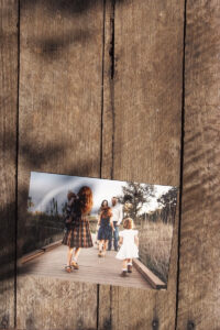 Family walking on bridge printed on Canson Rag Photographique